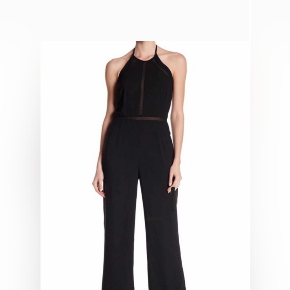 Fate Black Jumpsuit Sleek Halter Design